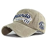 Sombrero con Parche Bordado de Gorra de béisbol de algodón Lavado