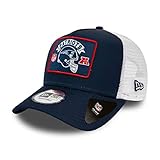 New Era England Patriots Frame Adjustable Trucker Cap NFL Wordmark Navy - One-Size