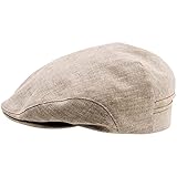 Gorra Plana Fresca de Verano de Lino Puro y Súper Transpirable Boina Inglesa Hombre Gorra Gatsby Golf Gorra Beige Gorras Camperas Hombre Boinas Hombre Peaky Blinders Casquillo