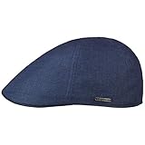 Stetson Gorra Texas Linen Hombre - Made in The EU de Verano Lino Gorro Ivy con Visera, Forro Primavera/Verano - L (58-59 cm) Azul