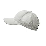 OPOOY Ponycap Messy Bun Gorra de béisbol Gorra de béisbol Ponytail Messy High Bun Trucker Ponycaps Sombrero llano para hombres Mujeres Adolescentes