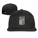 Voxpkrs Sueco Americano Thin Line Flag Billete de ala Plana Ajustable Snapback Sombreros Gorras Gorra de béisbol para Hombres y Mujeres Q8S3S710