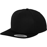 Yupoong - Gorra Plana Clásica Modelo Snapback (Talla Única) (Negro/Negro)