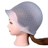 Minkissy Gorras de Tinte para El Cabello con Ganchos Sombrero de Salón Reutilizable de Silicona Suministros de Salón Profesional para Adultos Mujeres Hombres (Color Aleatorio)