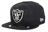 A NEW ERA Era Oakland Raiders Heather Black NFL Cap 59fifty 5950 Fitted Men Basecap