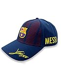 Gorra Oficial FC BARCELONA - Messi 10 + Firma - Tallaje Junior Ajustable