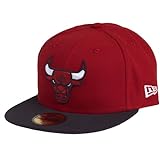 New Era Nba Basic Chicago Bulls 59Fifty Fitted - Gorra para hombre, Red/black, 7 1/2
