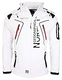 Geographical Norway Hombre de Tacto Suave Funciones Chaqueta para Exterior Impermeable - Blanco, XL