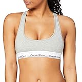 Calvin Klein Modern Cotton Unlined Bralette Sujetador deportivo, Gris (Grey Heather 020), M para Mujer