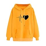 Overdose Sudadera con Capucha Y Manga Larga para Mujer Sudadera con Capucha Y CáLido con Jeans Sudaderas con Capucha Top Blusa Nuevo OtoñO