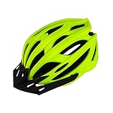 Casco de Bicicleta para Adulto Casco Ciclismo Ajustable Protección de Seguridad con Visera Desmontable y Luz LED Casco Bici Ligero Protector Unisex para MTB Carretera (Amarillo, 54-61 cm)