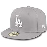 New Era MLB Basic 59FIFTY LA Dodgers - Gorra de béisbol para adulto, color gris, talla 7 7/8, fitted 62.5 cm