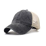 CheChury Malla Gorra Trucker Hombre Visera Gorras de Béisbol Transpirable Casual Ajustable Gorra de Malla, con Visera