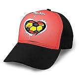 61 Gorras de béisbol Gorras de Camionero Bones Sombreros de Hip Hop para Hombres Mujeres Bandera de españa en Forma de corazón Gorra de béisbol Deportiva