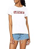 Levi's The Perfect Tee, Camiseta, Mujer, Blanco (New Red Box Taba White 0370), XS