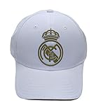 Real Madrid FC RM3GO19P Gorra Infantil Ajustable Real Madrid-Blanco/Oro-2019-2020, Juventud Unisex, Blanco/Oro