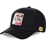 Maneray Gorra de Béisbol de Dragon Ball Sun Hat Anime Goku Roles Gorra de Visera Snapback En Azul Marino y Naranja Azul Buu