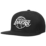 Mitchell & Ness Los Angeles Lakers 18155 Wool Solid Black White Snapback Cap Kappe Basecap