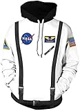 Chaos World Hombres Sudaderas con Capucha cordón Bolsillos 3D Impreso Pullover Hoodies (NASA de Correa,S)