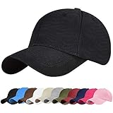 UMIPUBO Gorras Beisbol Deportes Unisex Adjustable al Aire Libre Cap clásico algodón Casual Sombrero Gorras de béisbol (Negro)