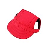 Balacoo Sombrero de Perro Gorra de béisbol Sombrero de Visera para el Deporte al Aire Libre de Verano para Cachorro de Perro (Rojo, S)