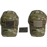 Ndier Sombrero con Bandera Americana, Gorra Militar Sombrero de béisbol Ajustable Camuflaje con Visera Deportiva