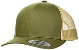 Flexfit Retro Trucker 2-Tone Gorra de béisbol, Verde/Caqui, Talla única Unisex Adulto