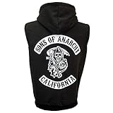 Sons Of Anarchy  – Sudadera con capucha sin mangas - Jax Teller Opie Samcro negro Talla única