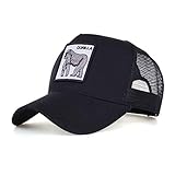 Moda Media Malla Transpirable Gorra Deportiva Unisex, Animal Embroidered Cómoda Tela Elástica Gorra De Béisbol De Algodón Velcro Ajustable Gorros Casuales Gorras De Béisbol De Hip Hop Caza (Gorila)