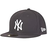 New Era York Yankees 59fifty Cap MLB Basic Graphite/White - 7 1/4-58cm