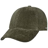 Stetson Gorra de Pana Ashton Hombre - algodón béisbol con Visera, Forro, Cerrado por atrás otoño/Invierno - M (56-57 cm) Verde Oliva