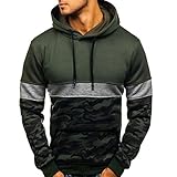 Hombres Sudadera con Capucha Casual Tops Deporte Blusa Manga Larga De Patchwork Blanca Beisbol Divertidas Camuflaje Calavera Camisas Otoño riou