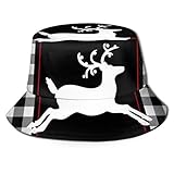 Reno Rústico Blanco Negro Búfalo A Cuadros Sombrero de Pescador Top Plano Sombreros de Cubo Transpirables Unisex Moda Sombrero para el Sol Verano