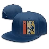 DAIAII Hombre Mujer Gorras de béisbol, Retro 1970's Style BMX Silhouette Unisex Adjustable Plain Baseball Cap Hip Hop Hats