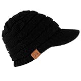 BETOY Invierno Hombre Gorro de Punto Tejer de Lana Beanie Sombrero de Gorras con Viseras