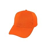 Gorra de Béisbol Ajustable de Estilo Polo Clásico Deportivo Casual de Color Liso Suave y Transpirable Unisex para Adultos y Niños Modelo JDH-1 (Naranja, Talla Niño/54cm)