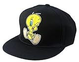 Looney Tunes Oficial El Snapback Gorras, Tweety Flat Peak Baseball Hombres Sombreros, Hip hop Negro