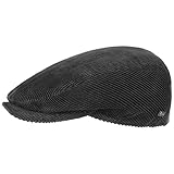 Lipodo Gorra Gatsby Cordial Algodón - Negro - Talla XL 60-61 cm - Gorra de Pana de Hombre con Forro Acolchado para Invierno - Gorra Deportiva