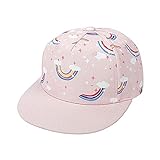 Bakicey - Gorra de béisbol para bebé o niña, unisex, gorra plana, béisbol o niño, sombrero de sol estampado para exterior o camping arcoíris 52