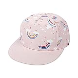 Bakicey - Gorra de béisbol para bebé o niña, unisex, gorra plana, béisbol o niño, sombrero de sol estampado para exterior o camping arcoíris 52