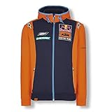 Red Bull KTM Official Teamline Zip Sudadera con Capucha, Azul Hombres X-Large Hoodie, KTM Racing Team Original Ropa & Accesorios