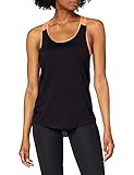 AURIQUE Camiseta Deportiva Mujer, Multicolor (Black/Geranium), Small