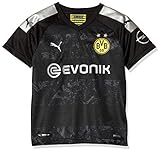PUMA 2a Equipación 19/20 Borussia Dortmund Replica Niño/ar con Evonik Opel Logo Maillot, Niños, Black, 176