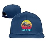 Jupsero Gorras de Camionero para Adultos Classic Miami 80s Sunset Gorra de béisbol de ala Plana Ajustable de Hip Hop