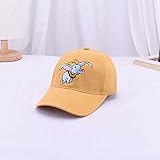 TUOLUO Color Caramelo Alfabeto Infantil Bordado Gorra De Béisbol Primavera Y Verano Otoño Bebé Lindo Color Cálido Gorra Niños 3-8 años/Dumbo Yellow