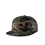 JEEDA Gorra de béisbol Snapback Hiphop, gorra ajustable, unisex, visera plana, de camuflaje, para hombre y mujer XXMC Diseño de camuflaje. M