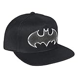 ARTESANIA CERDA Gorra Visera Plana Black Batman, Negro (Negro Negro), M (Tamaño del Fabricante:59) para Niños