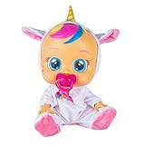 Bebés Llorones Fantasy Dreamy Unicornio - Muñeca interactiva que llora de verdad con chupete y pijama brillante de Unicornio