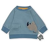 Sigikid Baby-Jungen Sweatshirt aus Bio-Baumwolle für Kinder Sudadera de algodón orgánico para niños, Azul/rincón, 3 Mes para Bebés