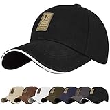 Tuopuda Gorra de béisbol Ajustable de algodón de Estilo Vintage Unisex para Deportes al Aire Libre (Negro)